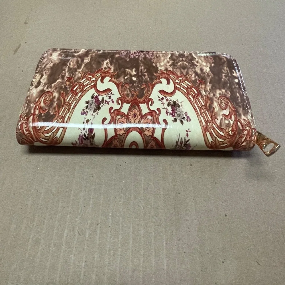 Handbag Republic 3-in-1 Moroccan Glossy Satchel Vegan Leather‎ & Wallet Set